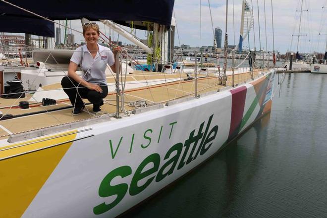 Clipper Race skipper Nikki Henderson on the Visit Seattle yacht © Clipper Ventures